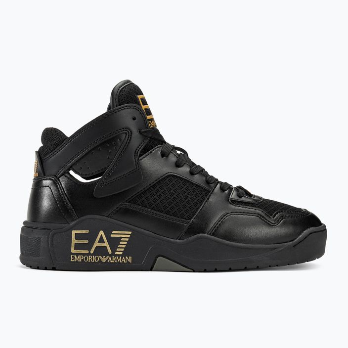 Cipő EA7 Emporio Armani Basket Mid triple black/gold 2