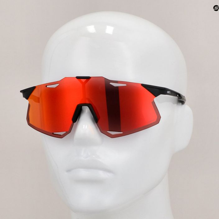 Kerékpáros szemüveg 100% Hypercraft matt fekete / hipervörös többrétegű tükör 60000-00006 9