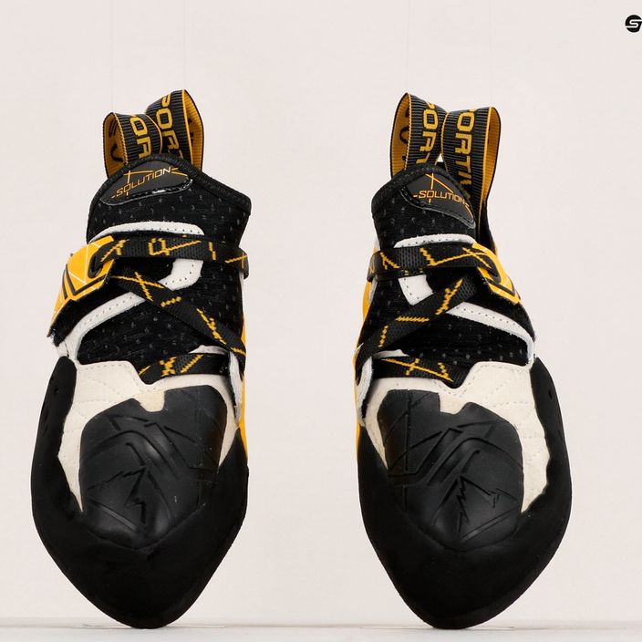 La Sportiva férfi Solution hegymászó cipő fehér és sárga 20G000100 19