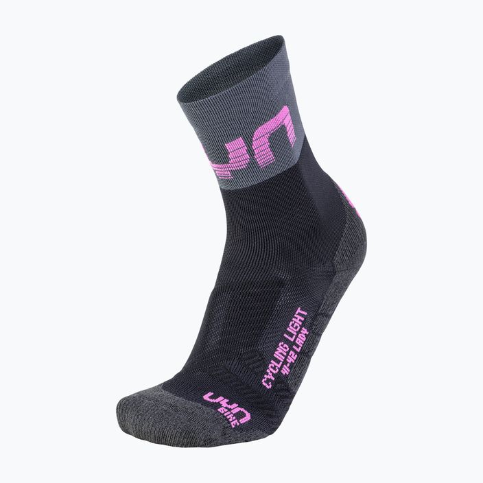 Női kerékpáros zokni UYN Light black /grey/rose violet 5