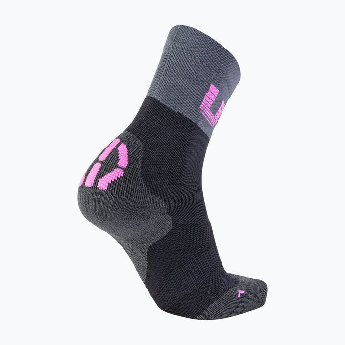 Női kerékpáros zokni UYN Light black /grey/rose violet 6