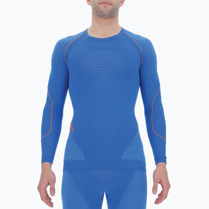 Férfi termikus pulóver UYN Evolutyon UW Shirt blue/blue/orange shiny 4
