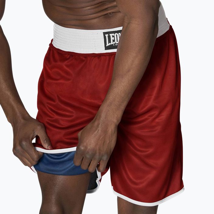 Leone Double Face Boxing férfi fordítható rövidnadrág kék/piros AB215 3