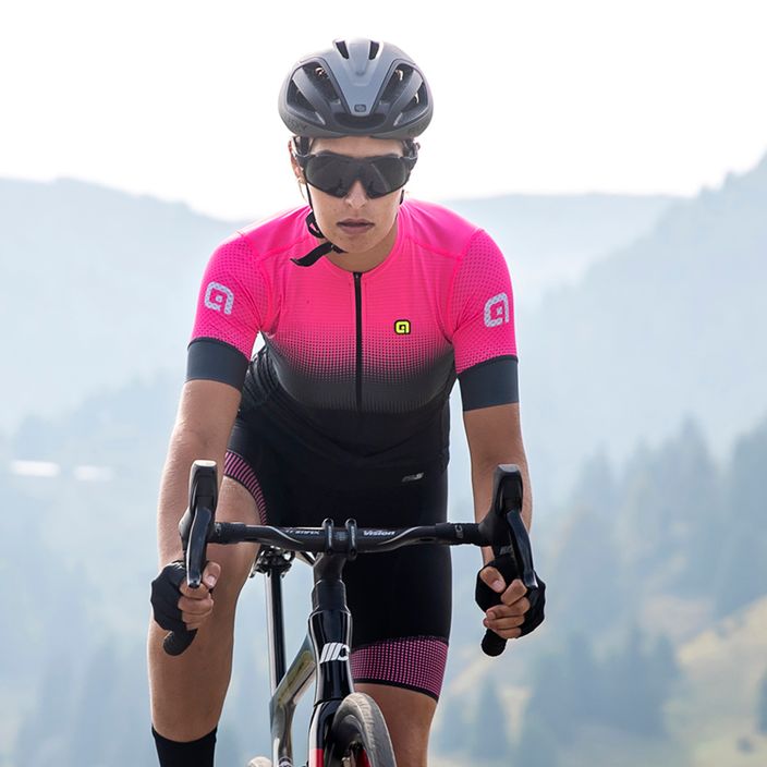 Női kerékpáros trikó Alé Gradient fekete/rózsaszín L22175543 9