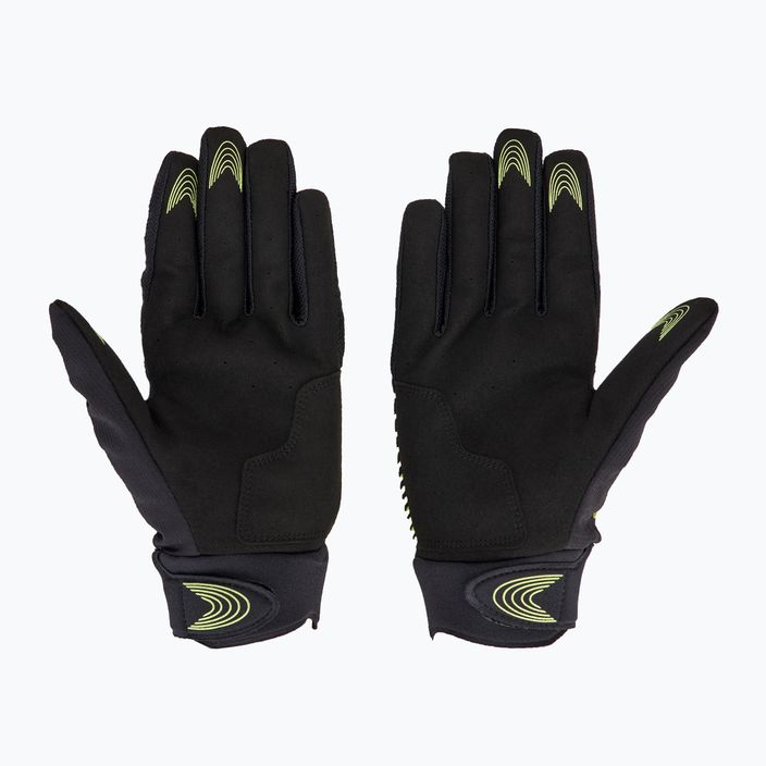 Oakley Drop In MTB Glove 2.0 fekete/lt zöld kerékpáros kesztyű 2