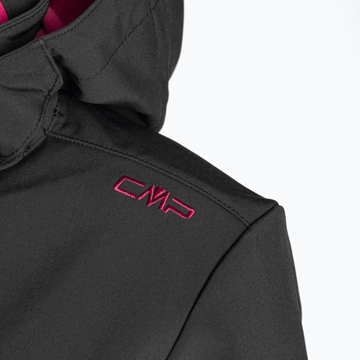 Női CMP Zip softshell kabát fekete/rózsaszín 39A5006/05UG 3