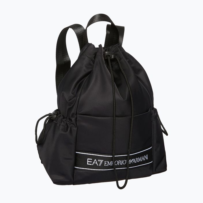 Női EA7 Emporio Armani Train Logo Tape hátizsák fekete 2