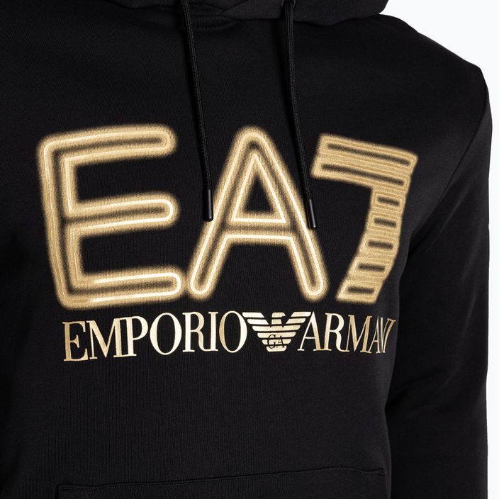 Férfi pulóver EA7 Emporio Armani Train Logo Series Oversize Logo Hoodie Coft black 3