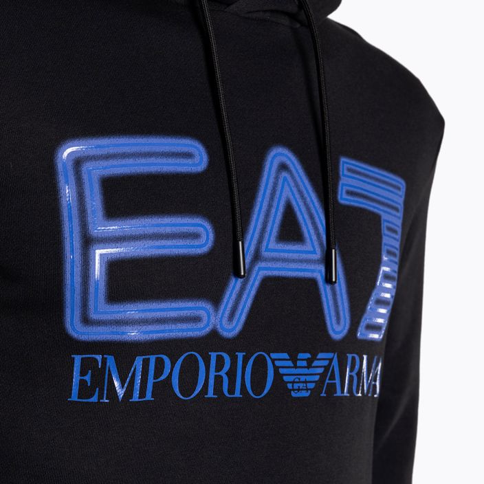 Férfi pulóver EA7 Emporio Armani Train Logo Series Oversize Logo Hoodie Coft black 3