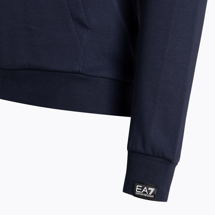 Férfi pulóver EA7 Emporio Armani Train Logo Series Oversize Logo Hoodie Coft navy blue 4