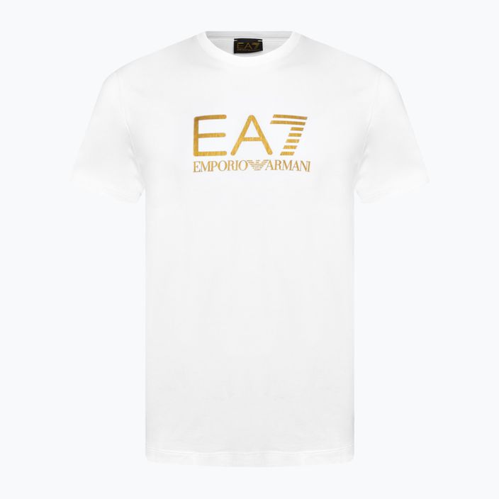 Férfi póló EA7 Emporio Armani Train Gold Label Tee Pima Big Logo white