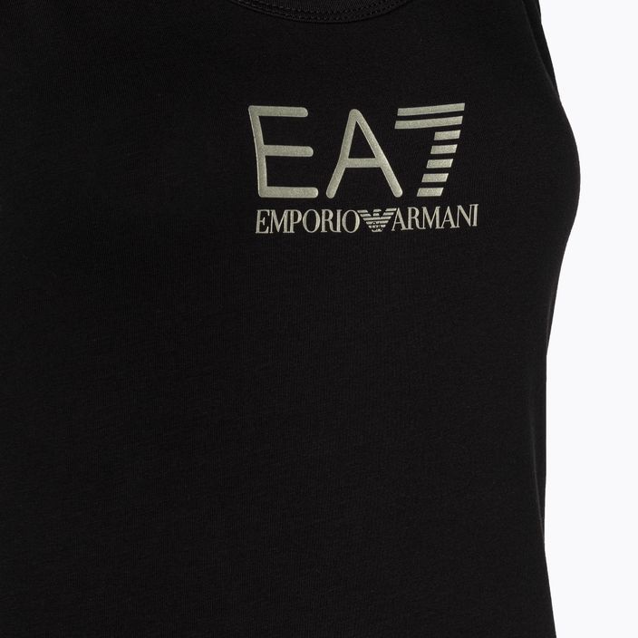 Női pulóver EA7 Emporio Armani Train Fényes fekete/logó világos arany 3