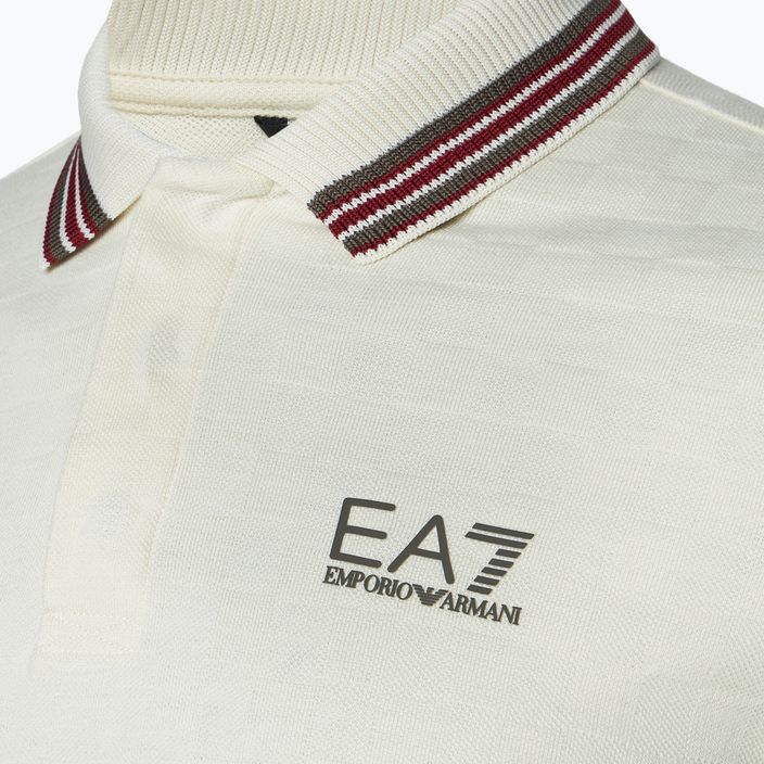 Férfi EA7 Emporio Armani Golf Pro Polo Pro Polo Check ezüst nyír póló 3