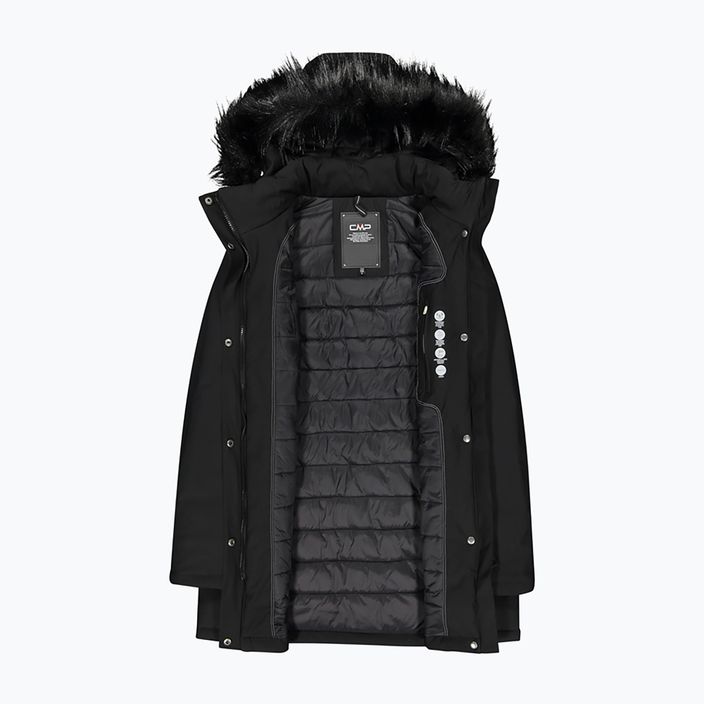 Női CMP kabát cipzáras kapucnis esőkabát Fekete 32K3196F/U901 4