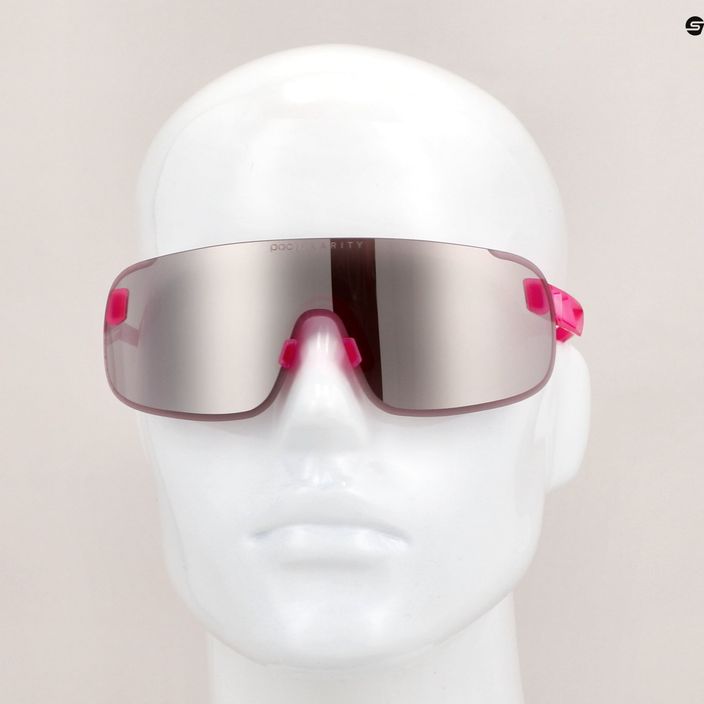 Kerékpáros szemüveg POC Elicit actinium pink translucent/clarity road silver 8