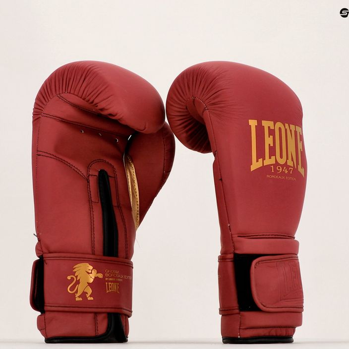 Leone Bordeaux bokszkesztyű piros GN059X 8