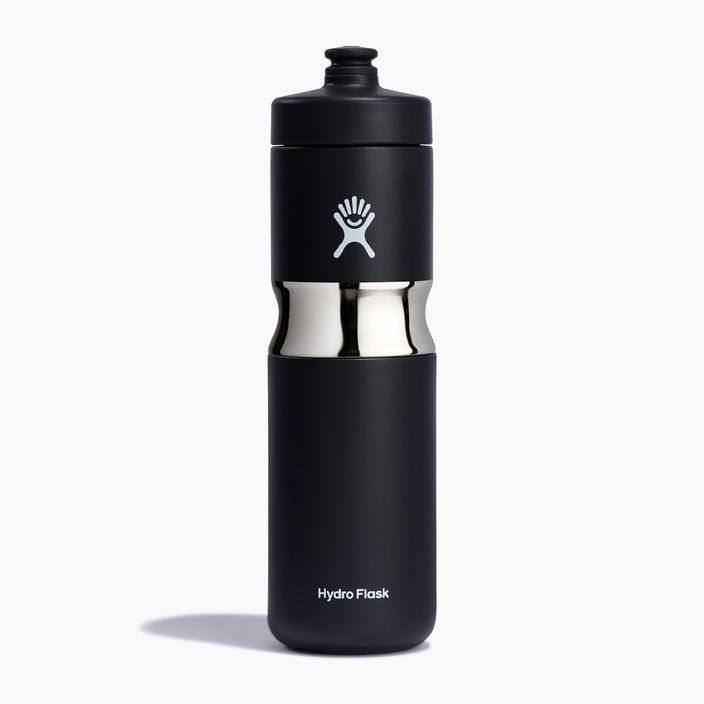 Hydro Flask Wide Insulated Sport hőszigetelt palack 591 ml fekete