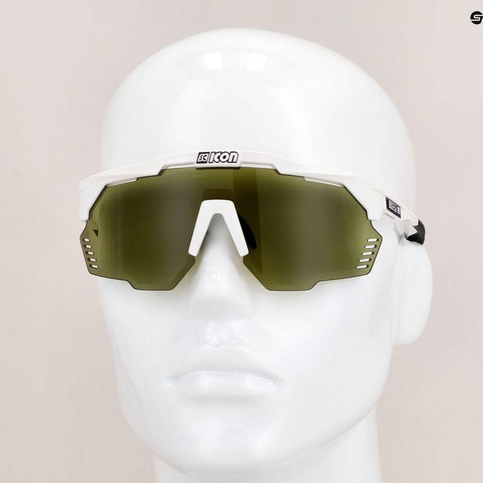 SCICON Aeroshade Kunken fehér fényes/scnpp zöld nyomvonal kerékpáros szemüveg EY31150800 8