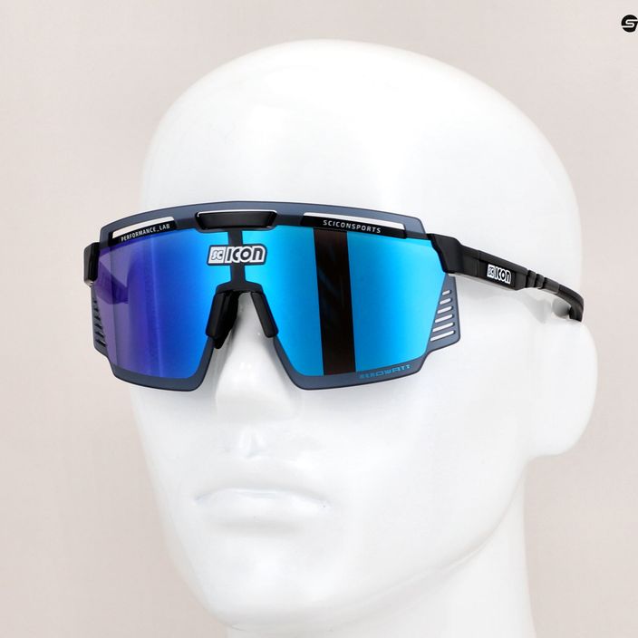 SCICON Aerowatt fekete fényes/scnpp többtükrös kék kerékpáros szemüveg EY37030200 8