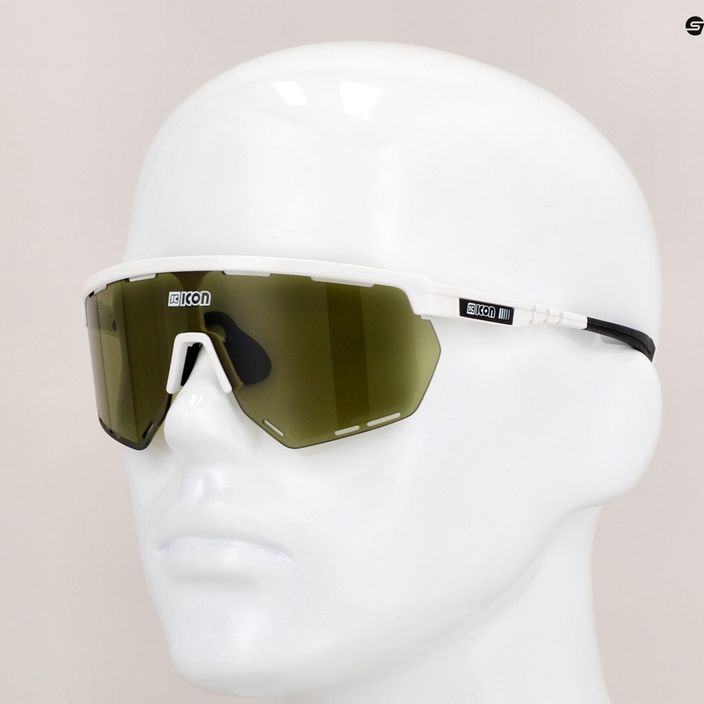 SCICON Aerowing fehér fényes/scnpp zöld nyomvonalas kerékpáros szemüveg EY26150800 11