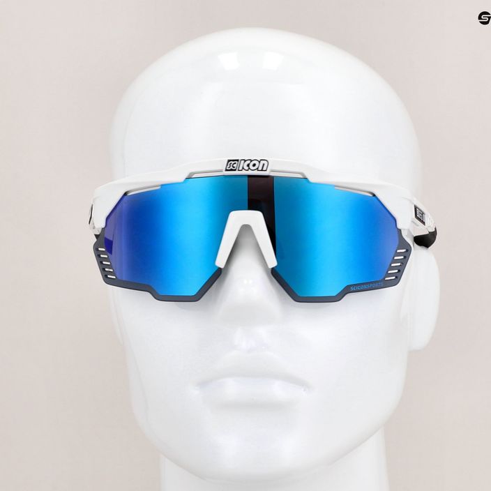 SCICON Aeroshade Kunken fehér fényes/scnpp többtükrös kék kerékpáros szemüveg EY31030800 9