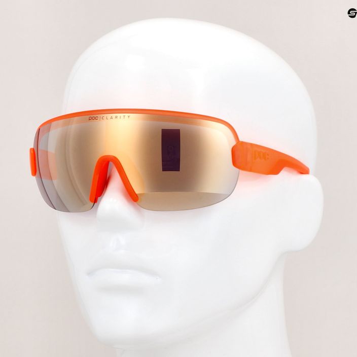 Kerékpáros szemüveg POC Aim fluorescent orange translucent/clarity road gold 6