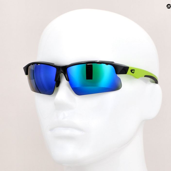GOG kerékpáros szemüveg Faun fekete / zöld / többszínű zöld E579-3 9