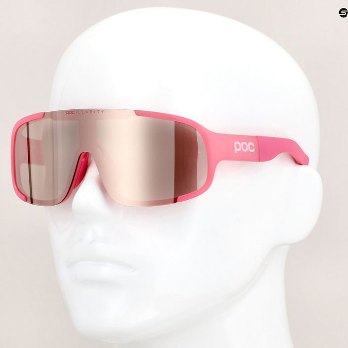 Kerékpáros szemüveg POC Aspire actinium pink translucent/clarity trail silver 6