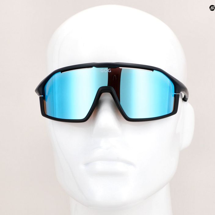 GOG kerékpáros szemüveg Odyss matt tengerészkék / fekete / többszínű fehér-kék E605-3 7
