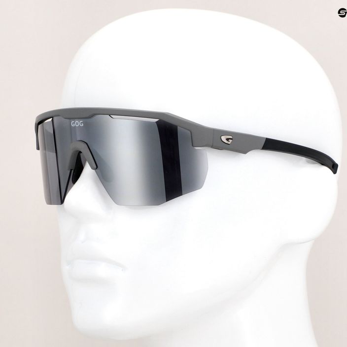 GOG kerékpáros szemüveg Argo matt szürke / fekete / ezüst tükör E506-1 13