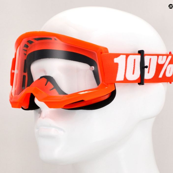 Férfi kerékpáros szemüveg 100% Strata 2 narancssárga/tiszta 50027-00005 7