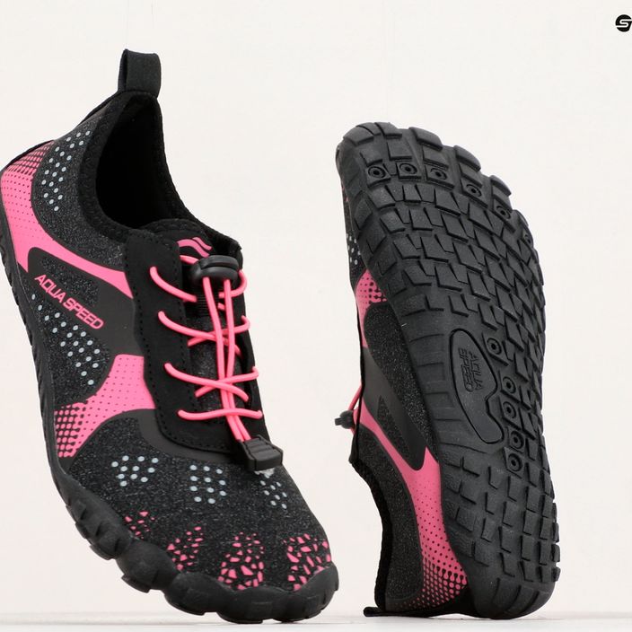Női vízi cipő AQUA-SPEED Nautilus fekete-rózsaszín 637 17