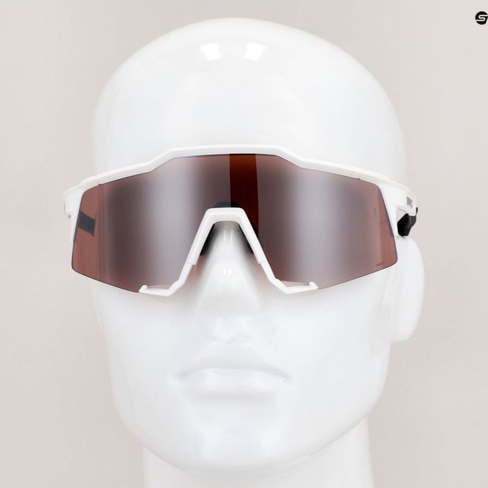 100% Speedcraft matt fehér / hipersárga ezüst tükör kerékpáros szemüveg 60007-00006 12