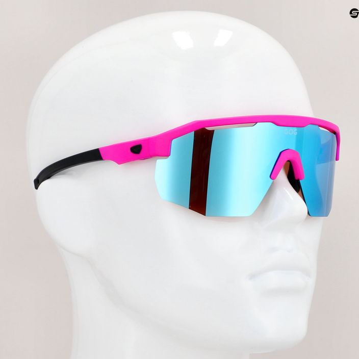 GOG kerékpáros szemüveg Argo matt neon rózsaszín/fekete/fehér-kék E506-2 12