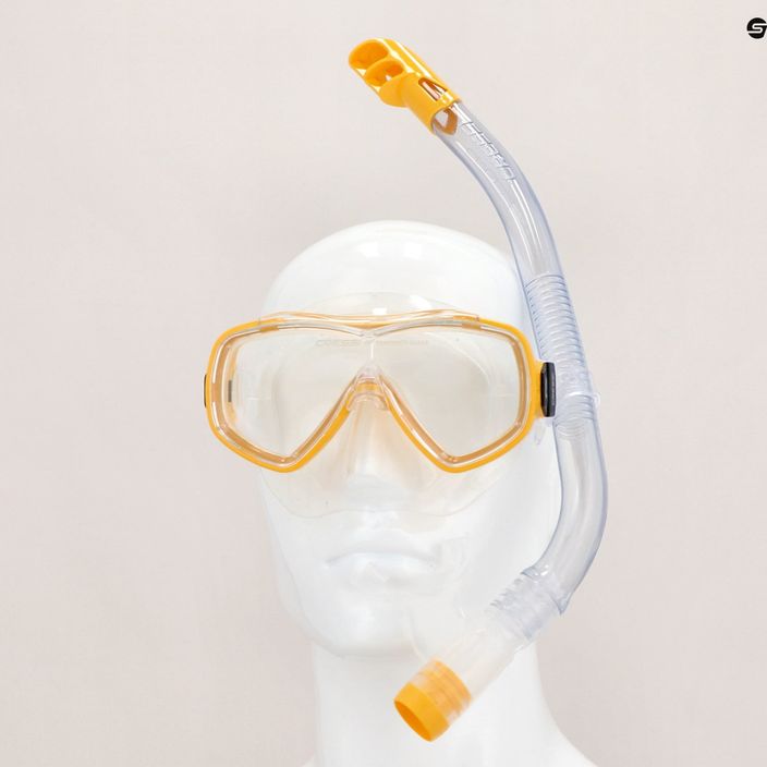 Cressi Onda gyermek snorkel készlet + mexikói maszk + snorkel világos sárga DM1010131 13
