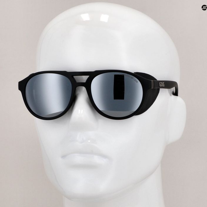 GOG Nanga matt fekete / ezüst tükör napszemüveg E410-1P 10