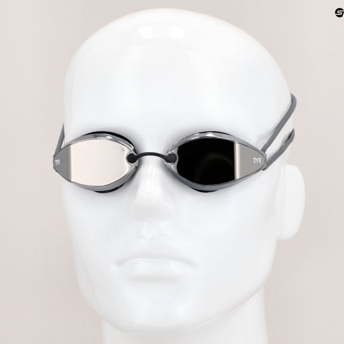 TYR Tracer-X Racing tükrös úszószemüveg fekete és ezüst LGTRXM_043 9