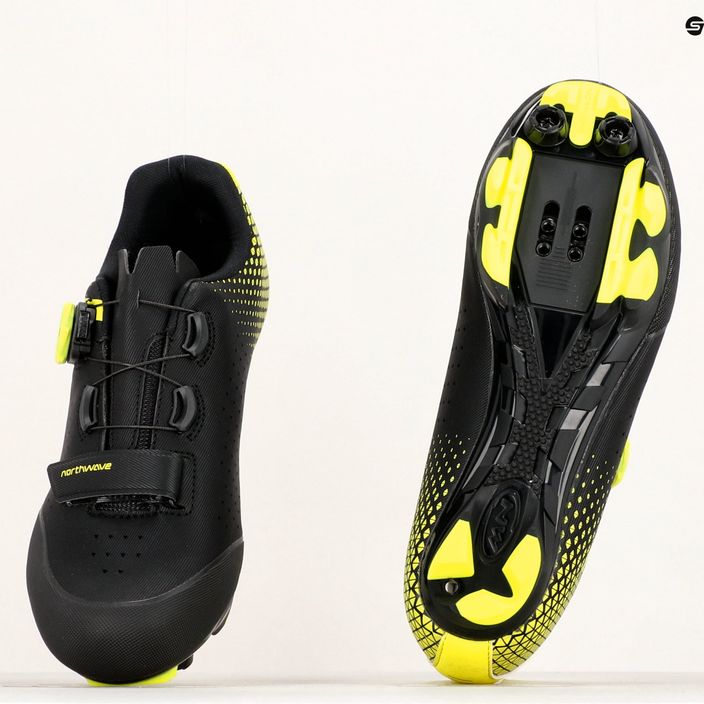 Férfi kerékpáros cipő Northwave Origin Plus 2 fekete/sárga 80212005 12