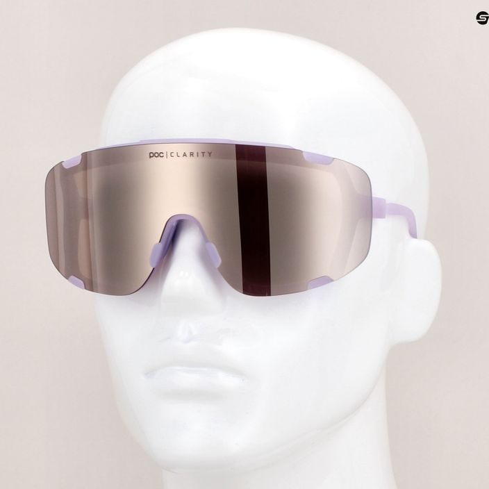 Kerékpáros szemüveg POC Devour purple quartz translucent/clarity road silver 11