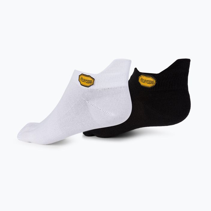 Vibram Fivefingers Athletic No-Show zokni 2 pár fekete/fehér S15N12PS 2
