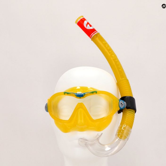 Aqualung Mix gyermek snorkel készlet maszk + snorkel sárga/kék SC4250798 12