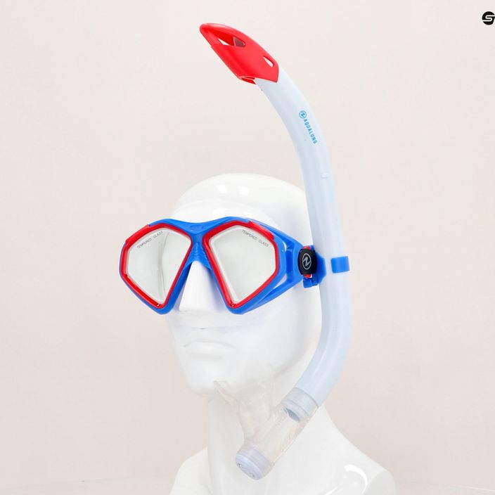 AQUALUNG Hawkeye búvárszett maszk + snorkel kombináció kék/piros SC3974006 13