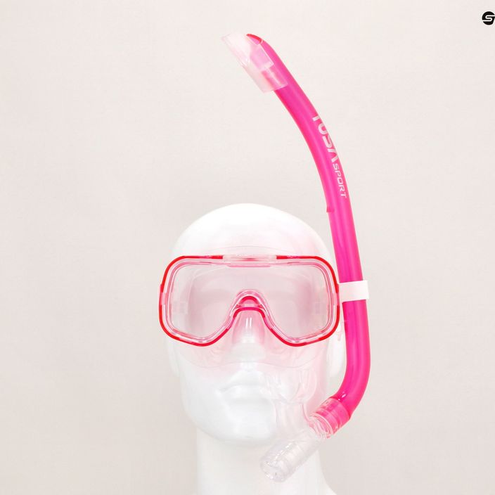 TUSA búvárszett maszk + snorkel + uszony rózsaszín UP-0201 11