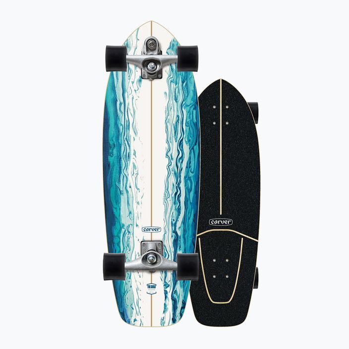 Surfskate gördeszka Carver C7 Raw 31" Gyanta 2022 Komplett kék és fehér C1013011135 8