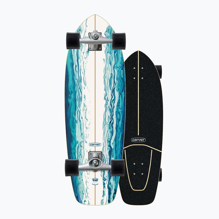 Surfskate gördeszka Carver CX Raw 31" Gyanta 2022 Komplett kék és fehér C1012011135 8