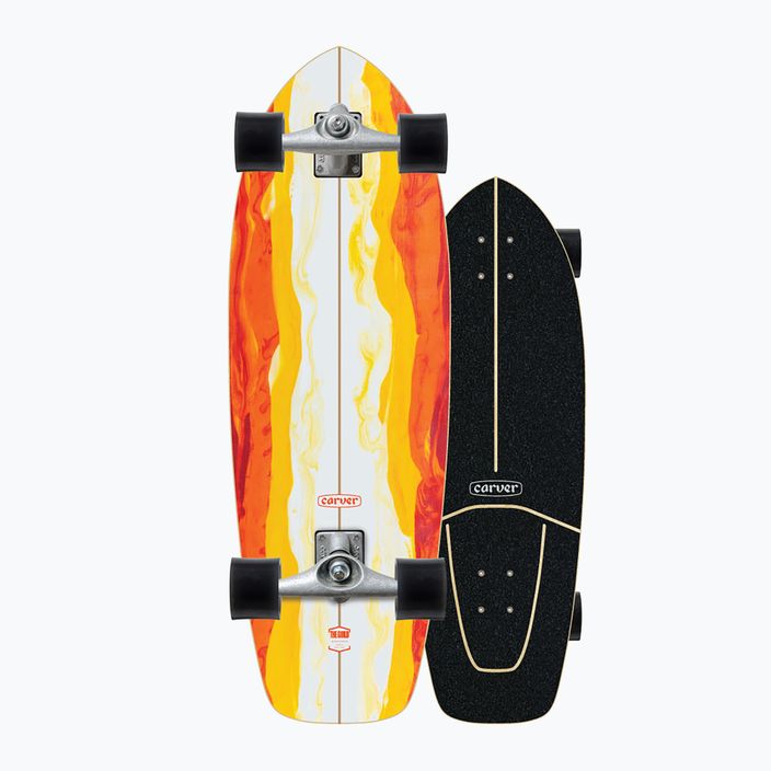 Surfskate gördeszka Carver CX Raw 30.25" Firefly 2022 Komplett narancssárga és fehér C1012011136 8