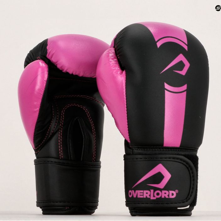 Overlord Boxer gyermek bokszkesztyű fekete és rózsaszín 100003-PK 13