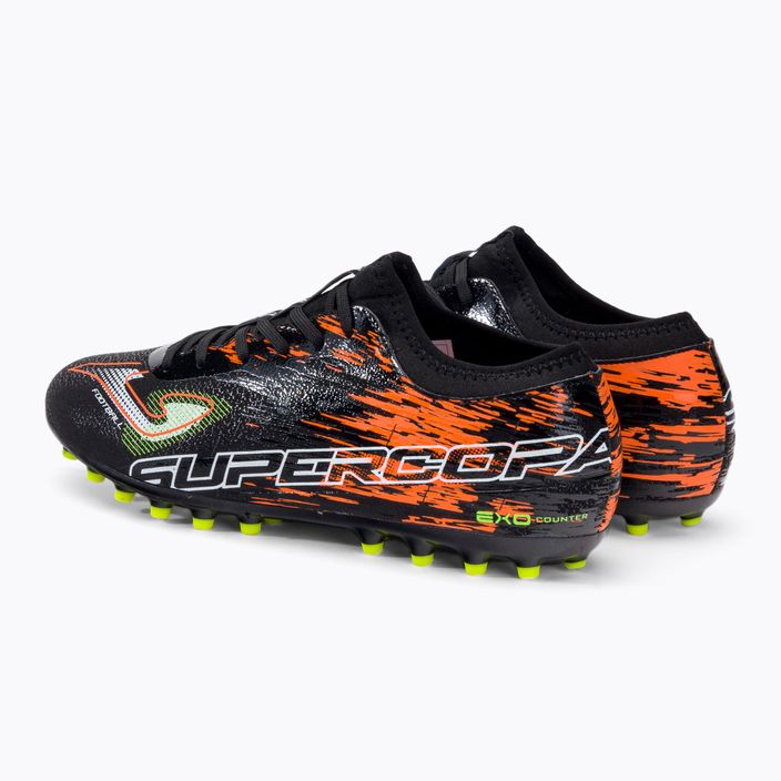 Joma Super Copa AG férfi futballcipő fekete/korall színű 3