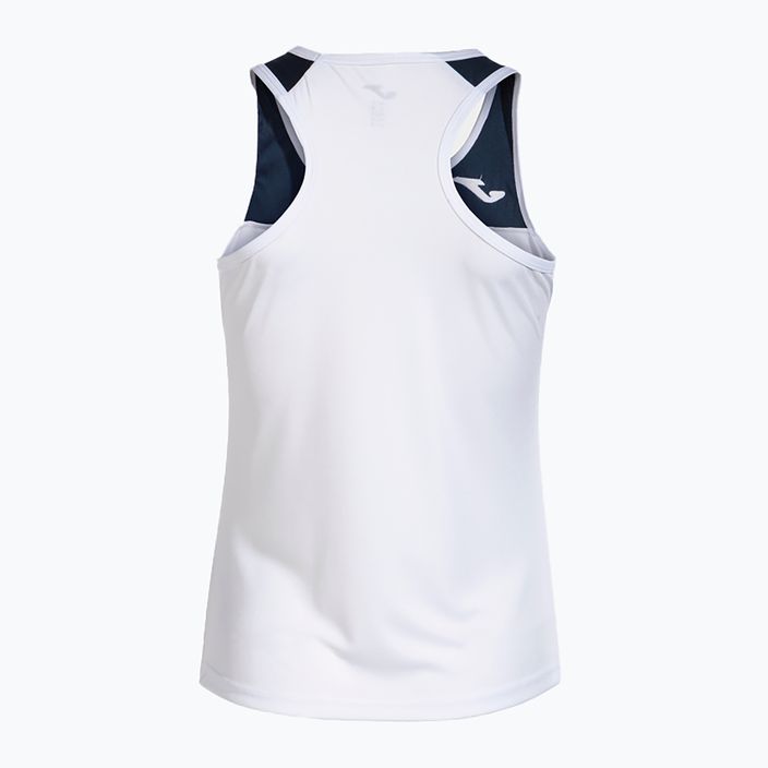 Női tenisz póló Joma Montreal Tank Top fehér/navy 2