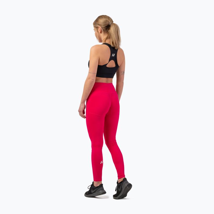 Női edző leggings NEBBIA Active High-Waist Smart Pocket rózsaszín edző leggings 4
